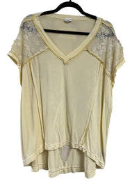Pol - Women's V Neck Top With Lace