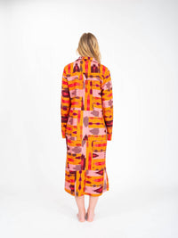 V De Vinster - Long Sleeves Nilai Ikat Dress