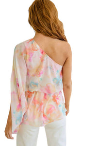 White Birch - Floral Peplum Blouse