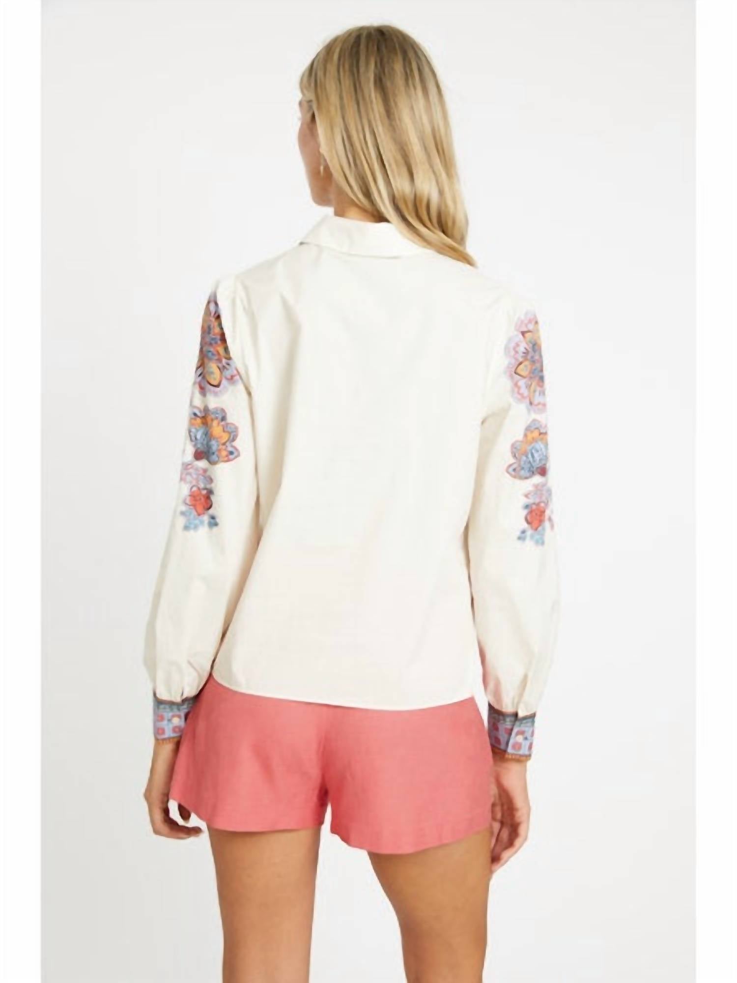 Caballero - Audrey Woodblock Bloom Top