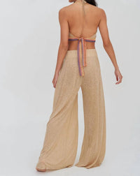Pitusa - Halter Top And Wide Leg Pant Set