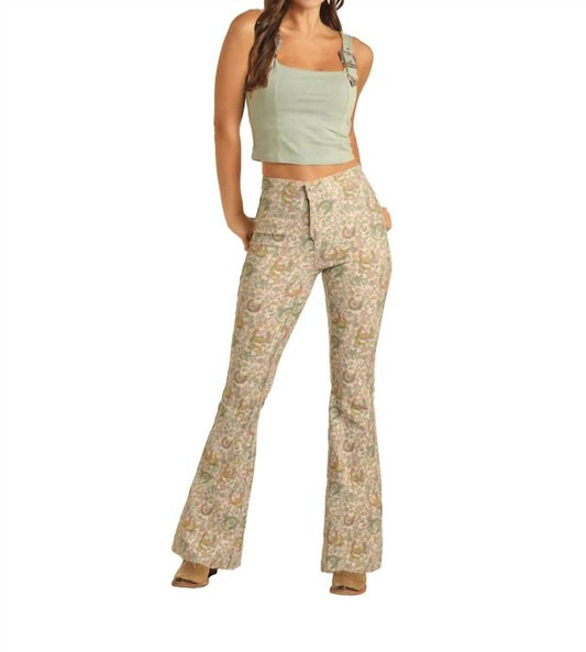 Rock & Roll Denim - Reversible Floral Flare Jeans
