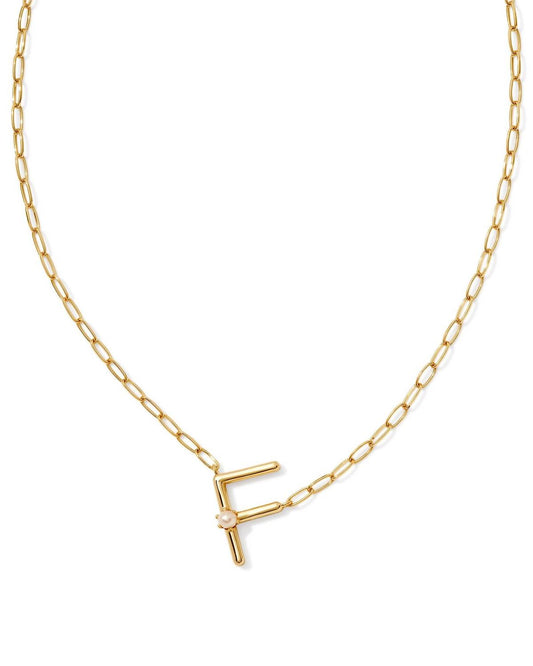 Kendra Scott - Women's Pearl Letter F Pendant Necklace