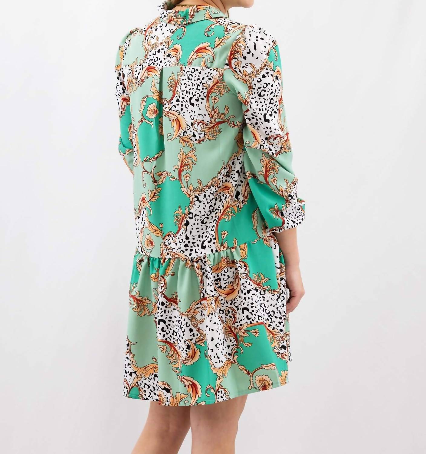 Sundayup - Shift Three-Quarter Sleeves Dress
