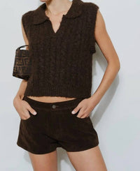 Loucia - Brontë Cable Knit Vest