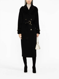 PINKO Wool Double-breasted Coat in black - women's jacket