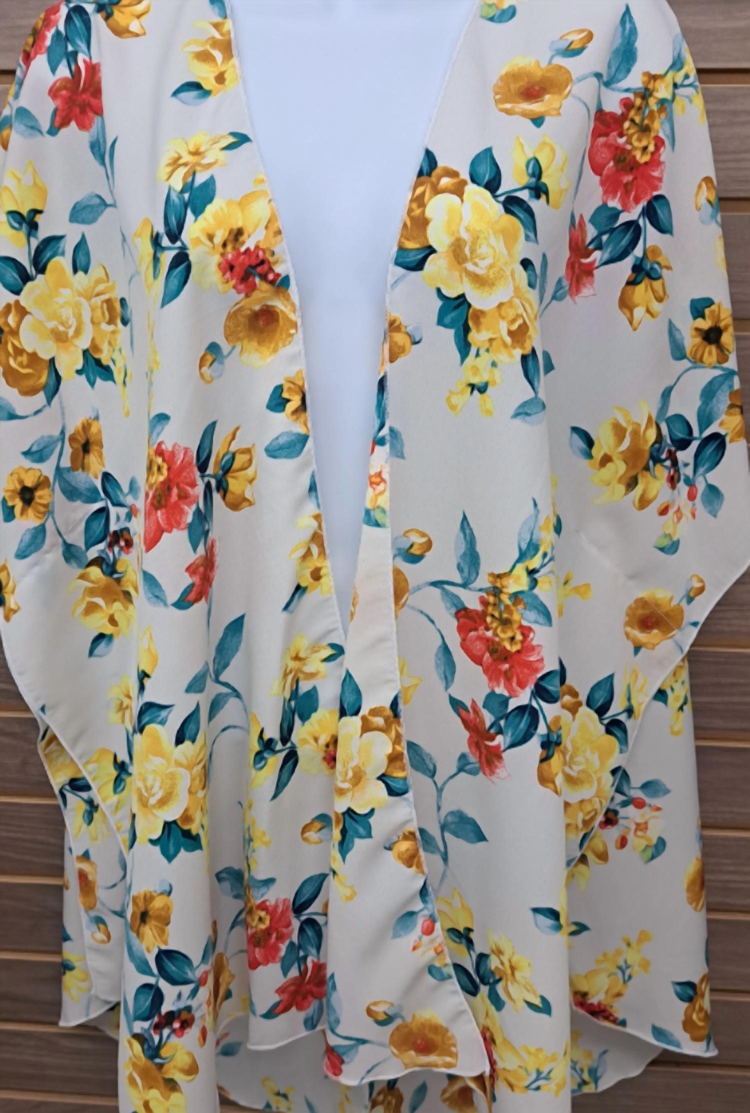 Sweet Adelyn - Women's Floral Lightweight Shawl