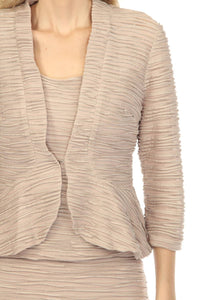 Joseph Ribkoff - Textured Peplum Twin Set