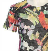 Jess & Jane - Women's Blossom Burnout Round Hem Top