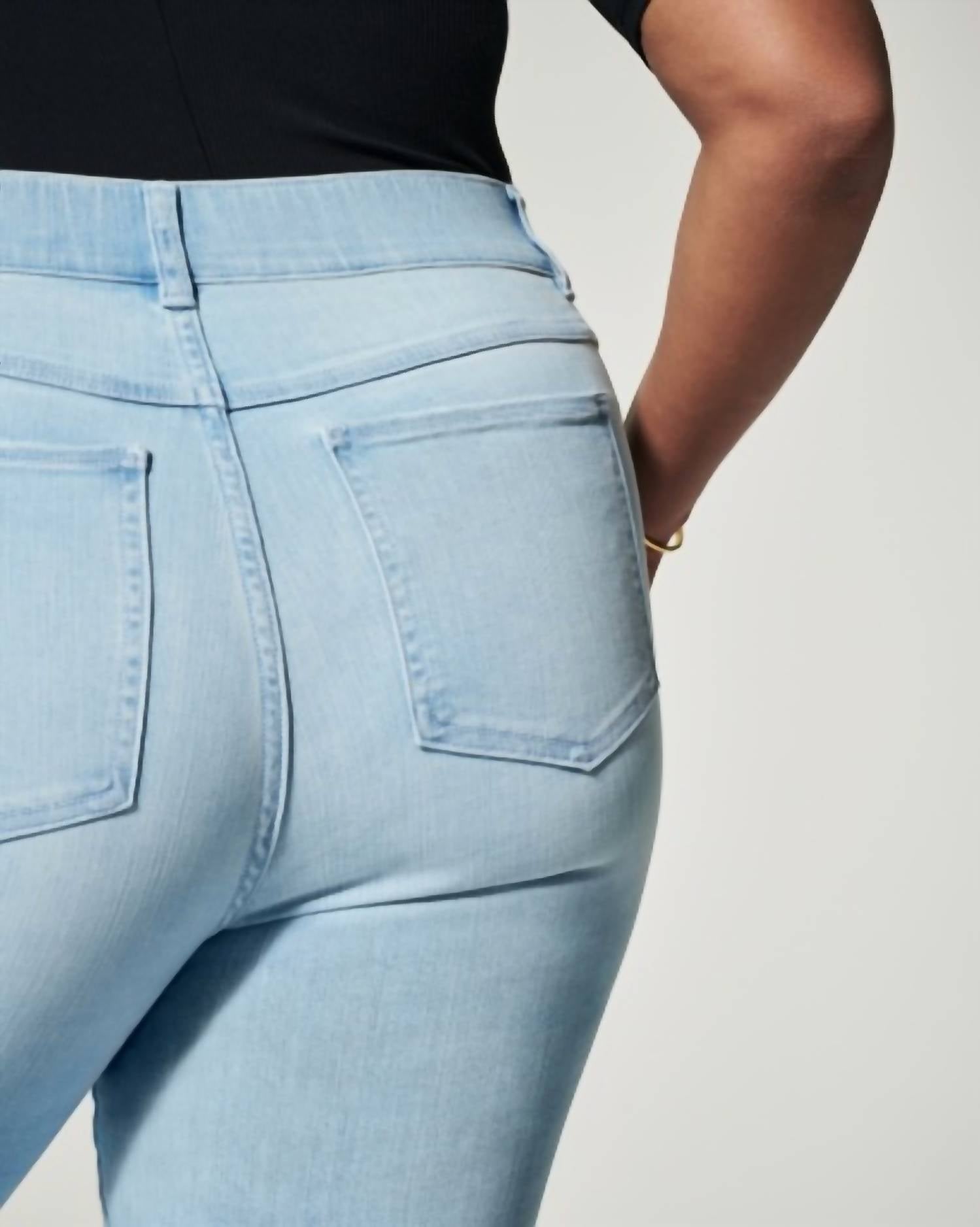 Spanx High-rise Flare Jeans in retro light wash - women's pants - view 6