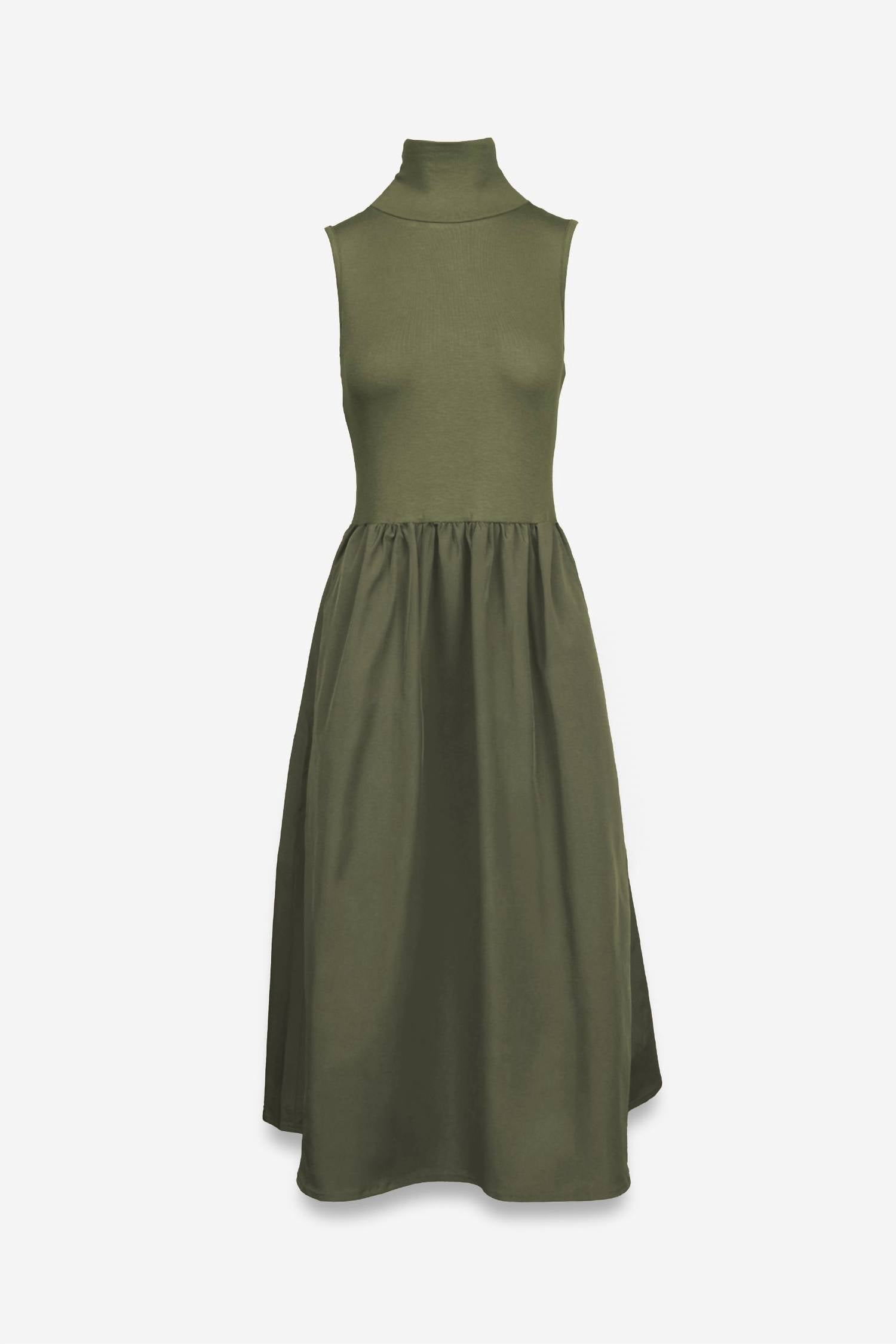 Naked Zebra - Mock Neck Maxi Dress