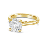 Diana M Jewels - Lab-grown Round-cut Diamond Solitaire Ring With Four-prong Setting - 5.00 Ct