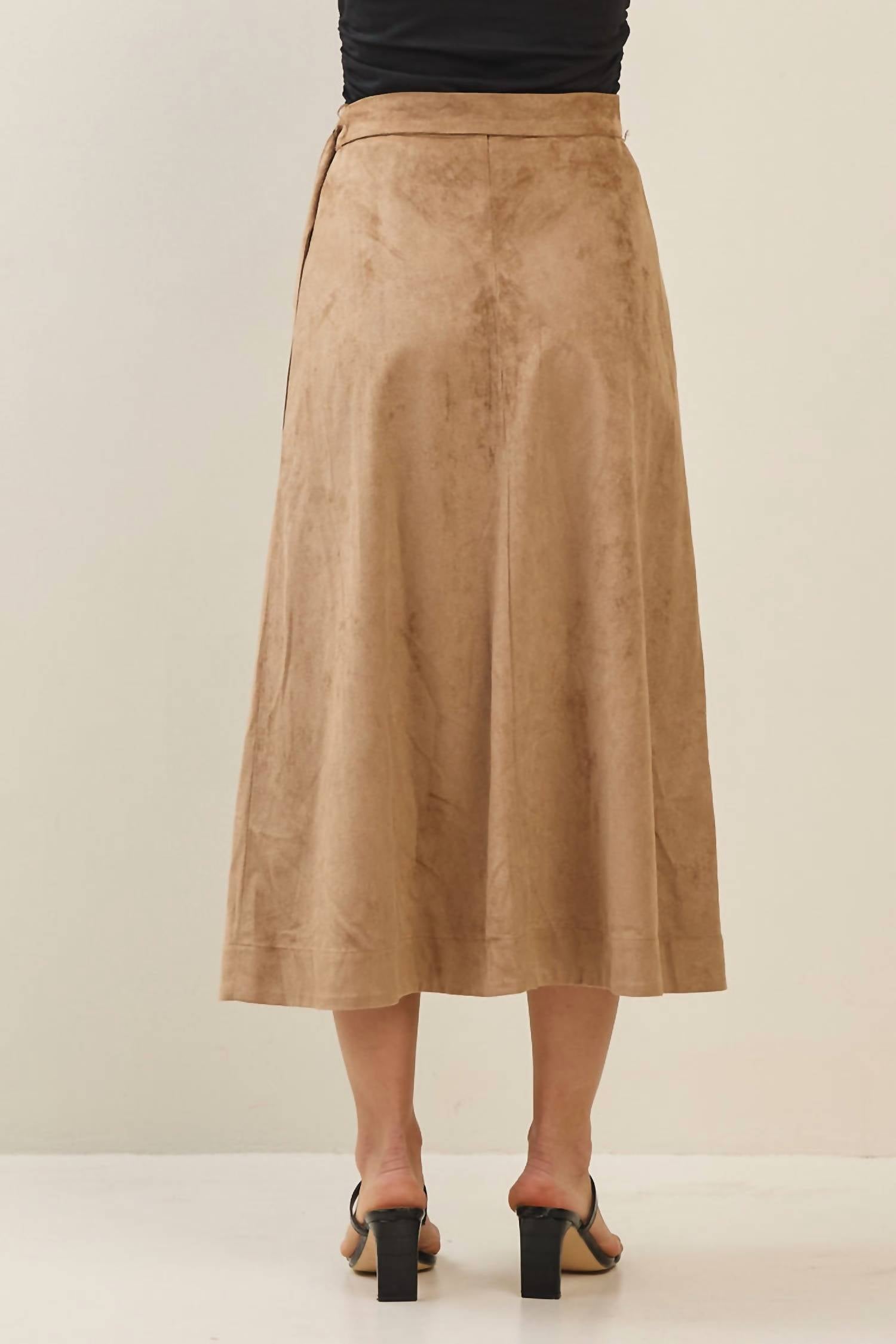 Able - Willow Vegan Suade A-line Skirt