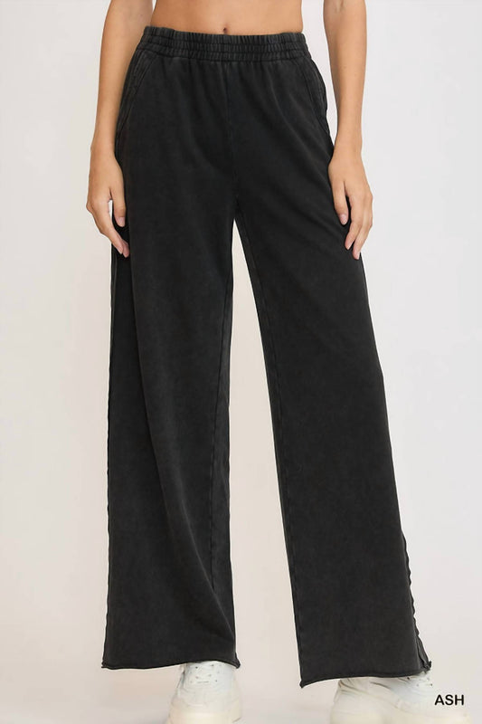 Umgee - Mineral Washed Wide Leg Pants