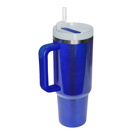 Trendsi - Stainless Steel Tumbler with Handle and Straw