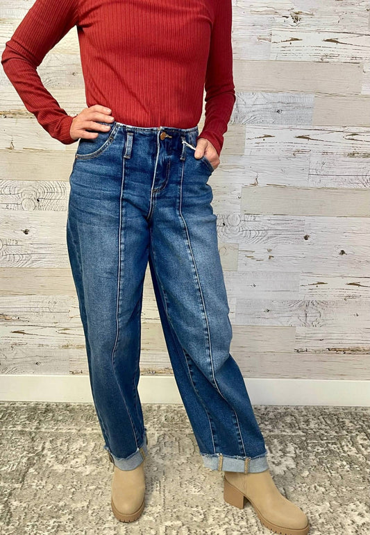 Risen - Darcy Barrel Cuffed Jeans