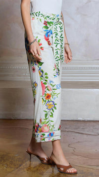 Current Air - Floral And Fruit Printed Pants