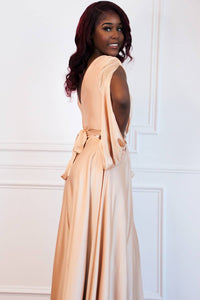 Cinderella Divine - Scarlett Long Sleeve Slit Formal Dress