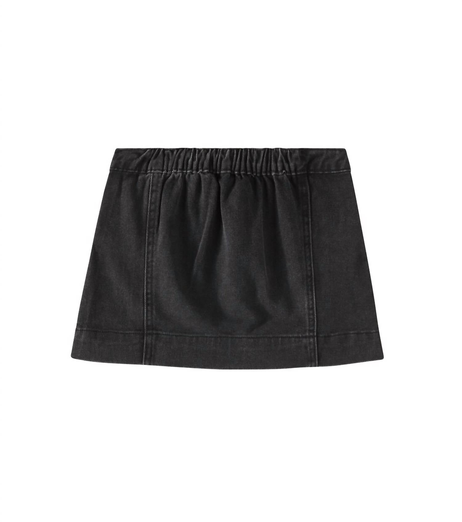 Rylee + Cru Girl's Denver Mini Skirt in washed black - kids' skirt - alternate view