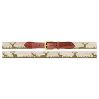 Smathers & Branson - Men's Needlepoint Deer Hunting Belt