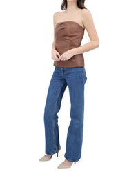 Iris Setlakwe - Leather Bustier Top