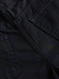 L'Agence Clark Distressed Denim Short in noir destruct - women's shorts - view 4