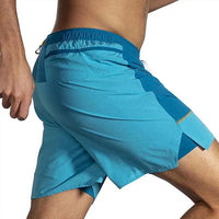 BROOKS Men's High Point 7" 2-in-1 Running Short in 1 running short in hyper blue mist pacific - men's shorts - alternate view