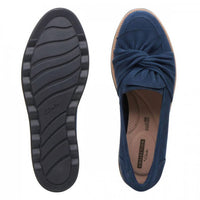 Clarks Women's Sharon Dasher Wedge Loafer in navy - women's flats - view 5