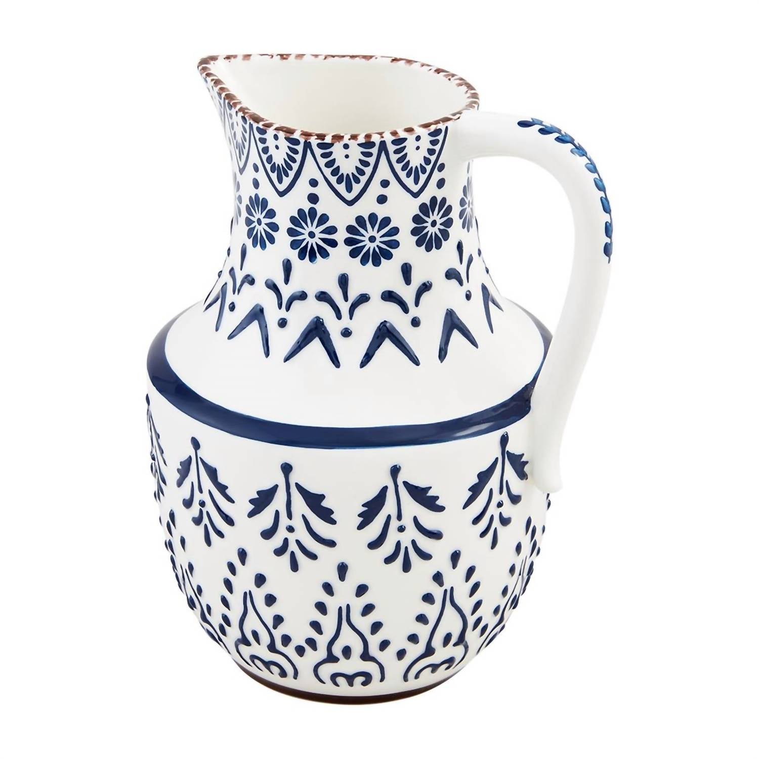 Mudpie - Stoneware Floral Pitcher