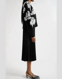 Cinq A Sept - Aerin Fuzzy Cardigan And Pleated Midi Dress