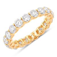 Diana M Jewels Women's Round Lab-grown Diamond Fashion Ring (32.00 Ct) - Grand in 14k yellow gold - women's jewelry - detail view