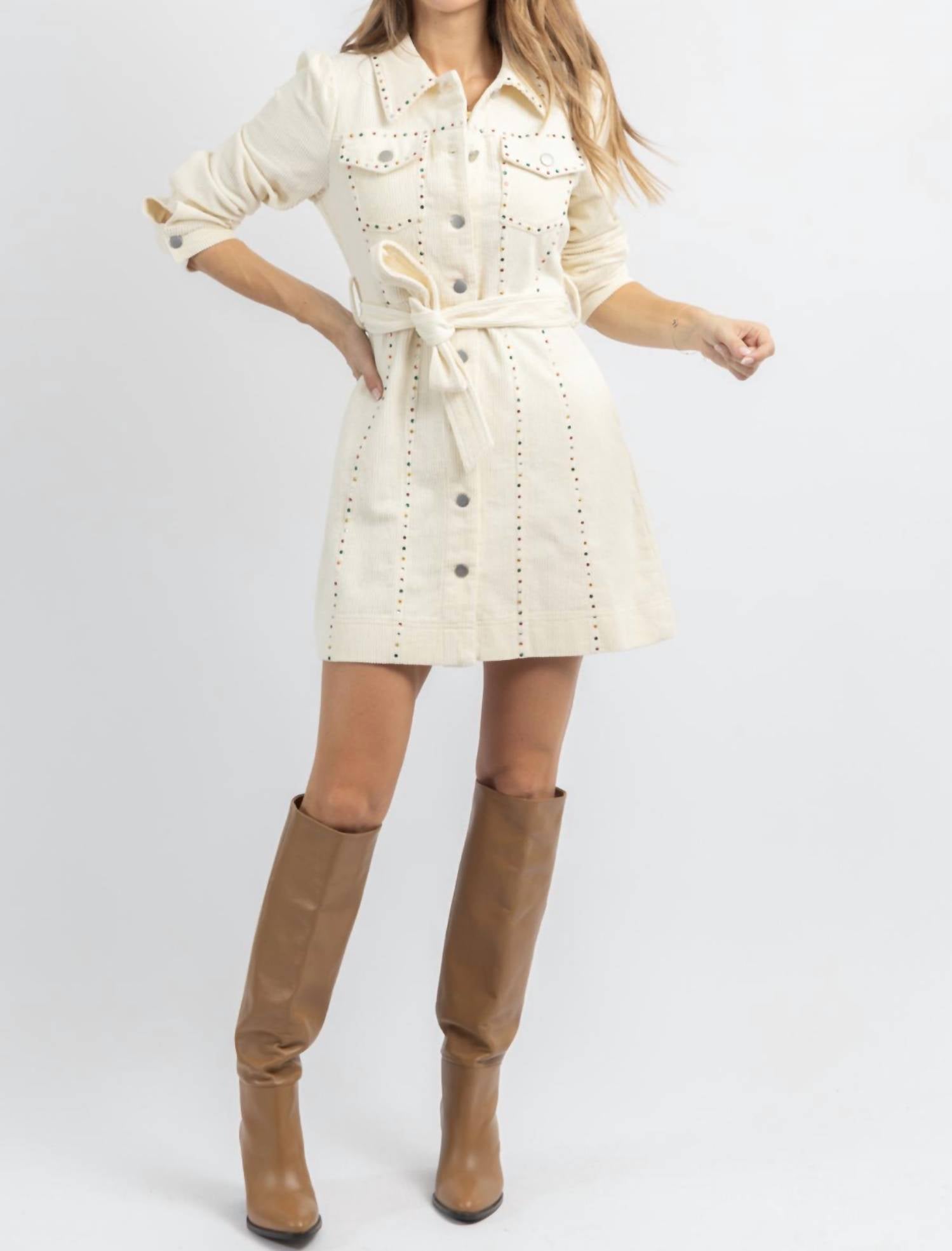 Style U - NASHVILLE CORDUROY MINI DRESS