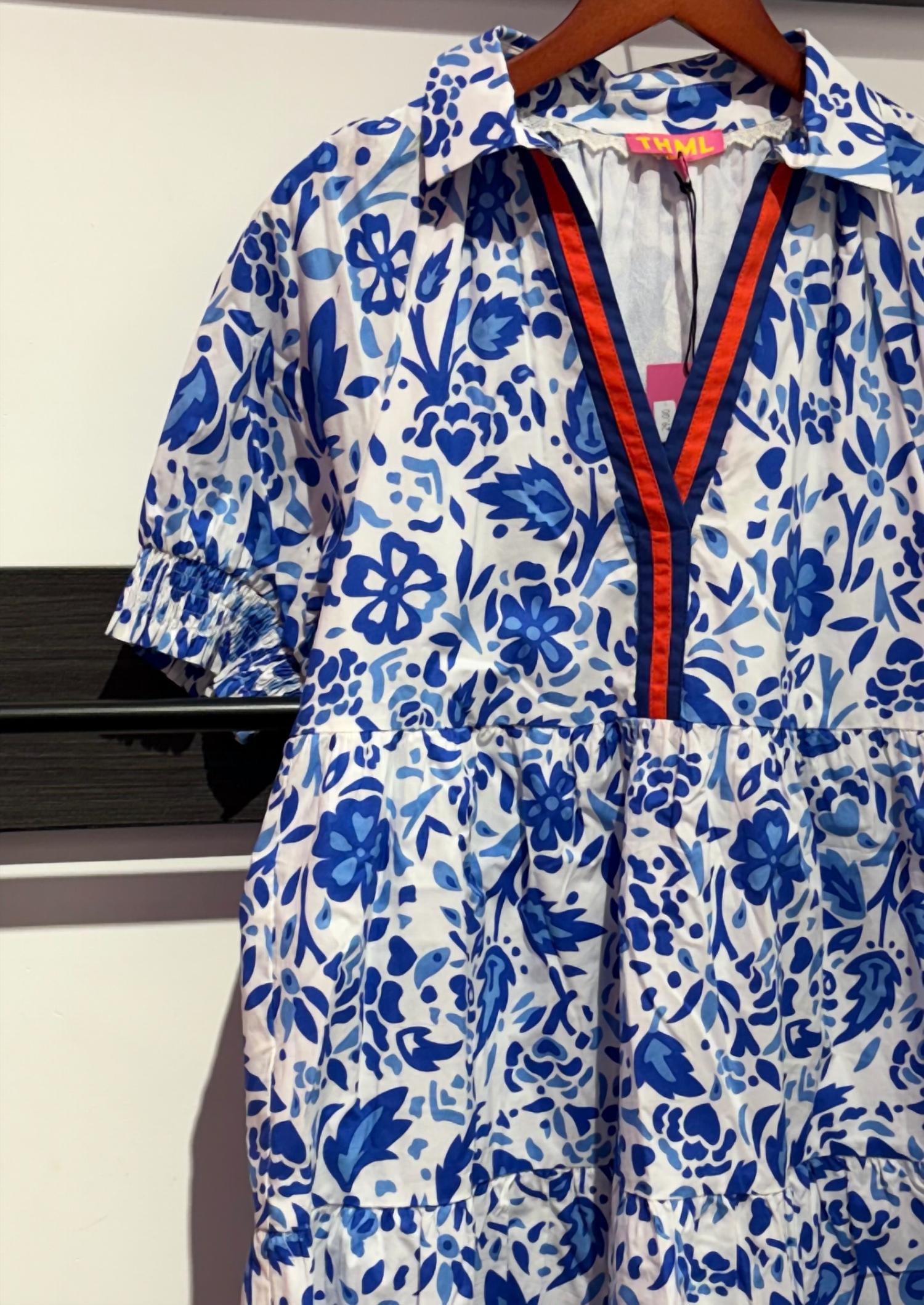 Thml - Women's Short Sleeve Flower Dress
