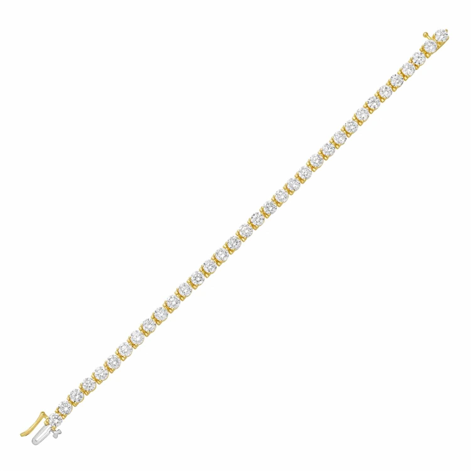Diana M Jewels - Women's Round Lab-Grown Diamond Tennis Bracelet (17.00 Ct) - Signature