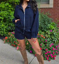 Le Lis - Polka Dot Denim 2-piece Set