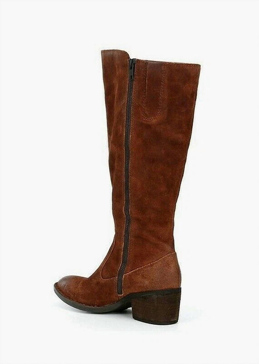 Born - Women's Suede Leather Distressed Tall Boots