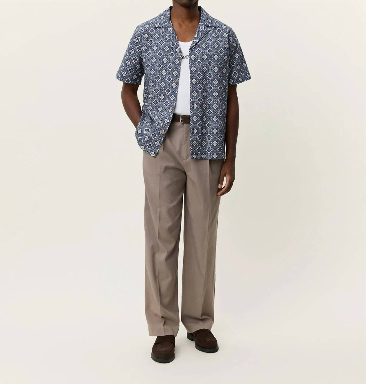 Les Deux - Lukas Arabesque Aop Short Sleeve Shirt