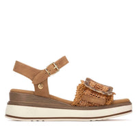 Xti Women's Ankle Strap Sandals in camel - women's sandal - detail view
