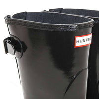 HUNTER Women's Original Short Back Adjustable Gloss Rain Boots in black - women's shoe - view 6