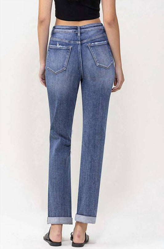 Lovervet - Women's Fortuitious Boyfriend Distressed Crop Jean