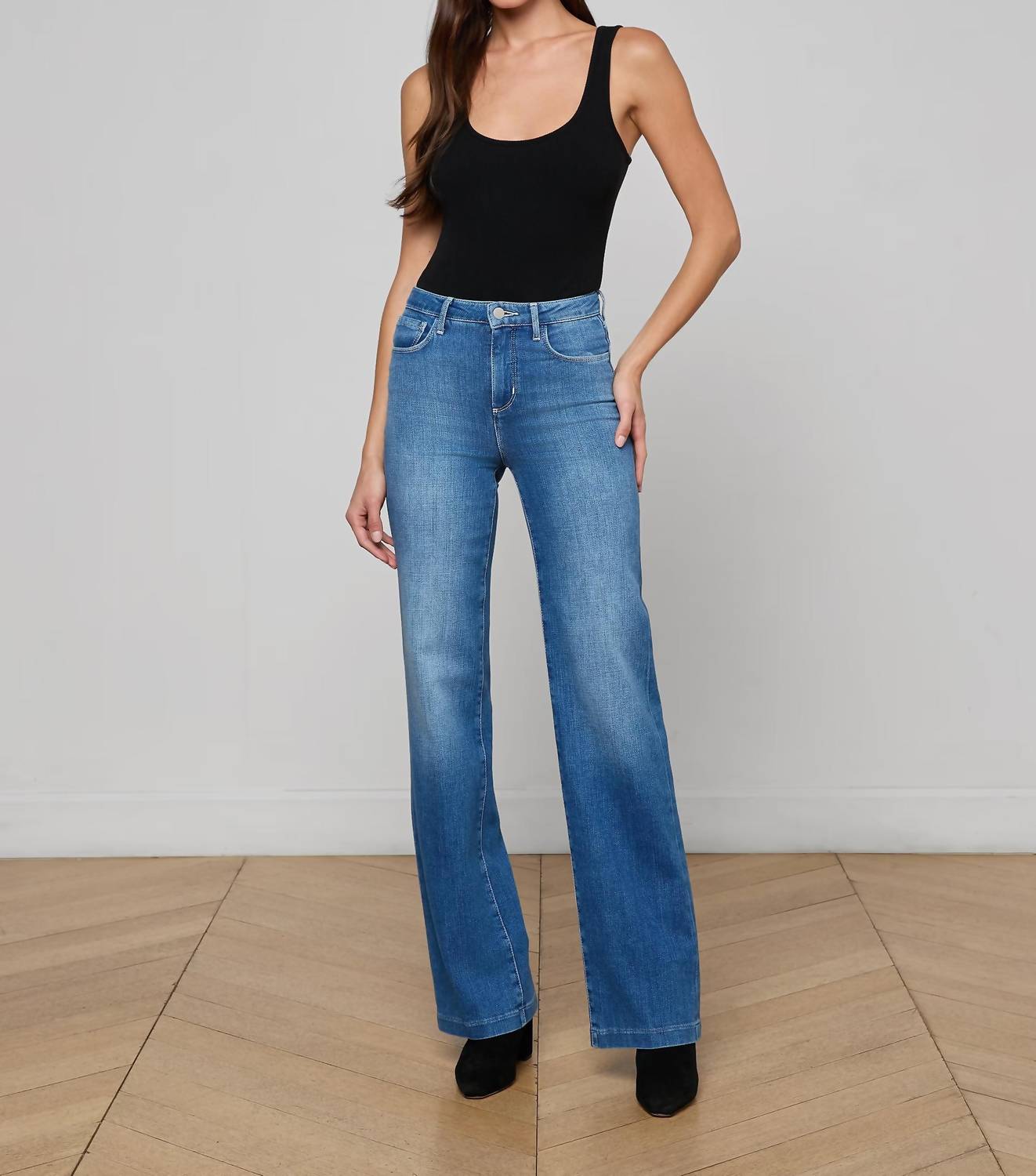 L'Agence - Clayton Wide Leg Jeans