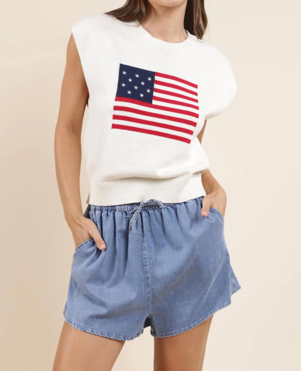 Sadie & Sage - American Dream Flag Sweater