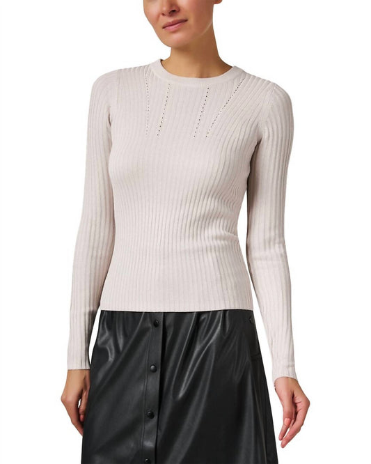White + Warren - Lurex Shine Ribbed Top