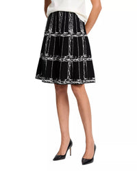 Nzt By Nic+Zoe - Etched Plaid Knit Skirt