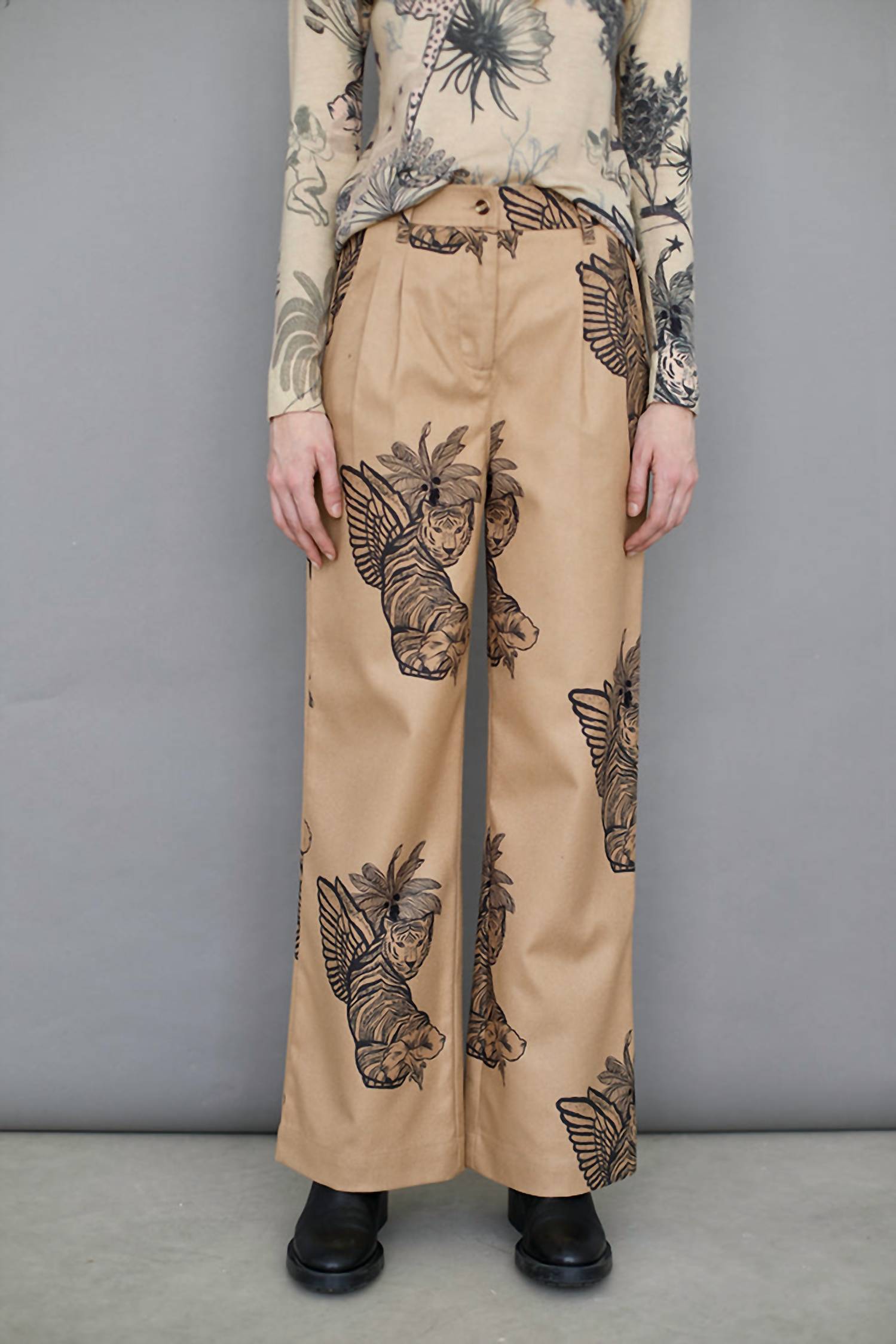 Las Sureñas - Toile De Jouy Wool Pant