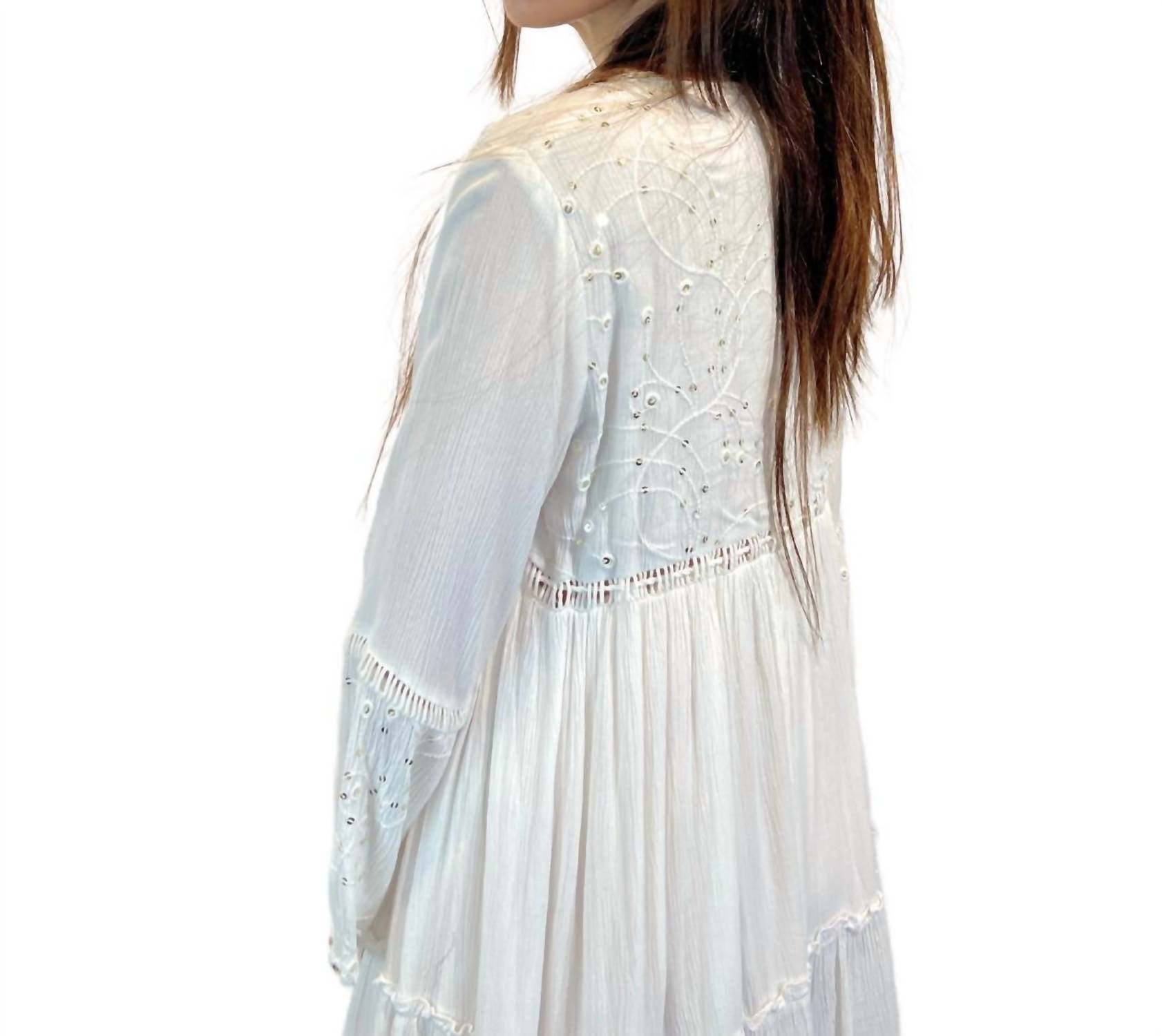 Paani - Solid Mini Dress With Sequence