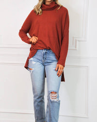 Zenana - Oversized Long Sleeves Thermal Top