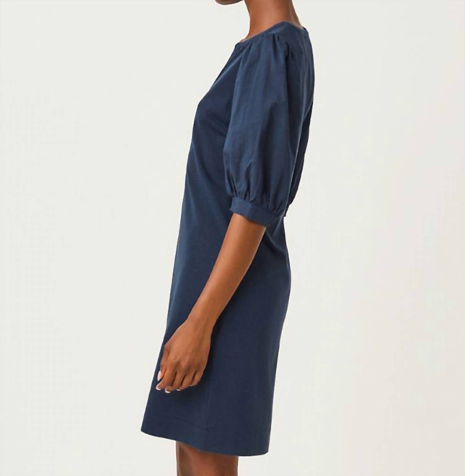 Lilly Pulitzer Ronson Mini Dress in low tide navy - women's dress - alternate view