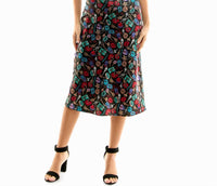 Nicole Miller - Gabriella Satin Midi Slip Dress