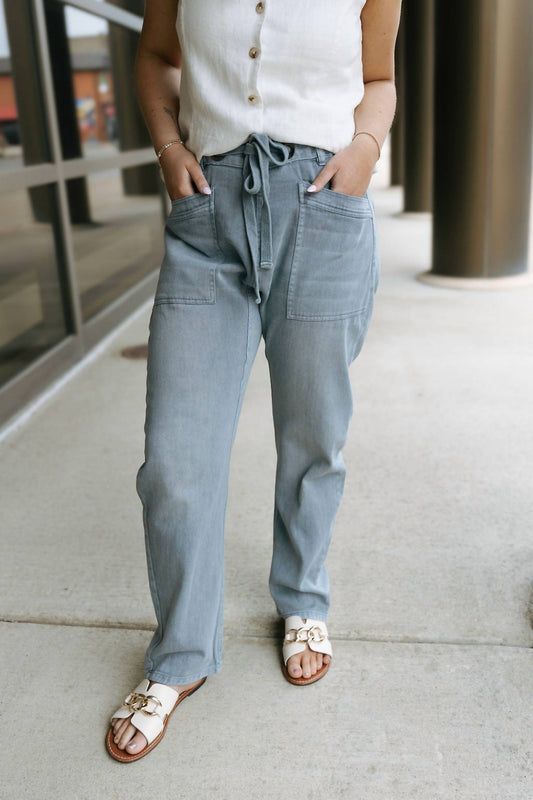 Mustard Seed - Front Tie Denim Pants